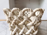 Load image into Gallery viewer, Vintage White Ceramic Lattice Planter
