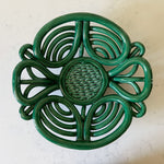 Load image into Gallery viewer, Vintage Green Glazed Ceramic Woven Bowl In The Style Of Vallauris
