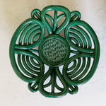 Load image into Gallery viewer, Vintage Green Glazed Ceramic Woven Bowl In The Style Of Vallauris
