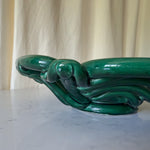 Load image into Gallery viewer, Vintage Green Glazed Ceramic Woven Bowl In The Style Of Vallauris
