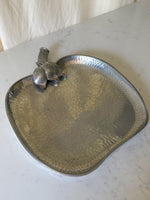 Load image into Gallery viewer, Italian Vintage Hammered Pewter Apple Tray
