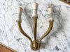 A Pair Of Mid Century Italian Brass Wall Sconces Circa 1950s