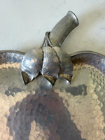 Load image into Gallery viewer, Italian Vintage Hammered Pewter Apple Tray

