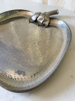 Load image into Gallery viewer, Italian Vintage Hammered Pewter Apple Tray
