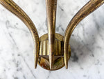 Load image into Gallery viewer, A Pair Of Mid Century Italian Brass Wall Sconces Circa 1950s
