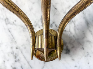 A Pair Of Mid Century Italian Brass Wall Sconces Circa 1950s