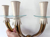 A Pair Of Mid Century Italian Brass Wall Sconces Circa 1950s