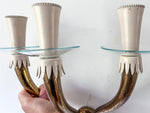 Load image into Gallery viewer, A Pair Of Mid Century Italian Brass Wall Sconces Circa 1950s
