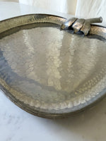 Load image into Gallery viewer, Italian Vintage Hammered Pewter Apple Tray
