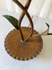 Mid Century Spanish Hollywood Regency Gilded Toleware Table Lamp