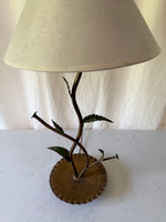Load image into Gallery viewer, Mid Century Spanish Hollywood Regency Gilded Toleware Table Lamp
