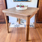 Load image into Gallery viewer, Vintage Square Rattan Dining Table
