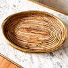 Gabriella Crespi Style Oval Pencil Reed And Brass Tray