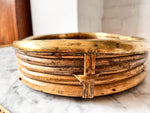 Load image into Gallery viewer, Gabriella Crespi Style Oval Pencil Reed And Brass Tray
