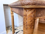 Load image into Gallery viewer, Vintage Square Rattan Dining Table
