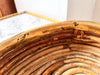 Gabriella Crespi Style Oval Pencil Reed And Brass Tray
