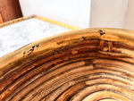 Load image into Gallery viewer, Gabriella Crespi Style Oval Pencil Reed And Brass Tray
