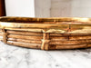 Gabriella Crespi Style Oval Pencil Reed And Brass Tray