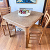 Vintage Square Rattan Dining Table