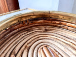 Load image into Gallery viewer, Gabriella Crespi Style Oval Pencil Reed And Brass Tray
