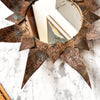 French Mid Century Brutalist Metal Sunburst Mirror