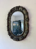 Antique Art Nuveau Bevelled Wall Mirror In A Wavy Metal Frame