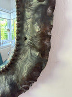 Load image into Gallery viewer, Antique Art Nuveau Bevelled Wall Mirror In A Wavy Metal Frame
