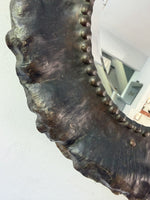 Load image into Gallery viewer, Antique Art Nuveau Bevelled Wall Mirror In A Wavy Metal Frame
