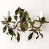 A Pair Of French Vintage Dark Green Leaf Wall Sconces