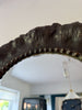 Antique Art Nuveau Bevelled Wall Mirror In A Wavy Metal Frame