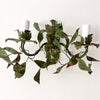 A Pair Of French Vintage Dark Green Leaf Wall Sconces