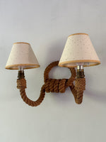Load image into Gallery viewer, French Vintage Rope Light Sconce Attributed To Adrien Audoux &amp; Frida Minet
