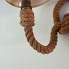 French Vintage Rope Light Sconce Attributed To Adrien Audoux & Frida Minet