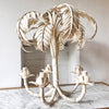 Vintage White Toleware Palm Tree Chandelier