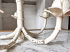 Vintage White Toleware Palm Tree Chandelier
