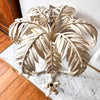Vintage White Toleware Palm Tree Chandelier