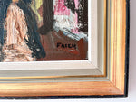 Load image into Gallery viewer, Swedish Oil On Canvas Painting, Colourful Figures by Gosta Falck
