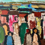 Load image into Gallery viewer, Swedish Oil On Canvas Painting, Colourful Figures by Gosta Falck
