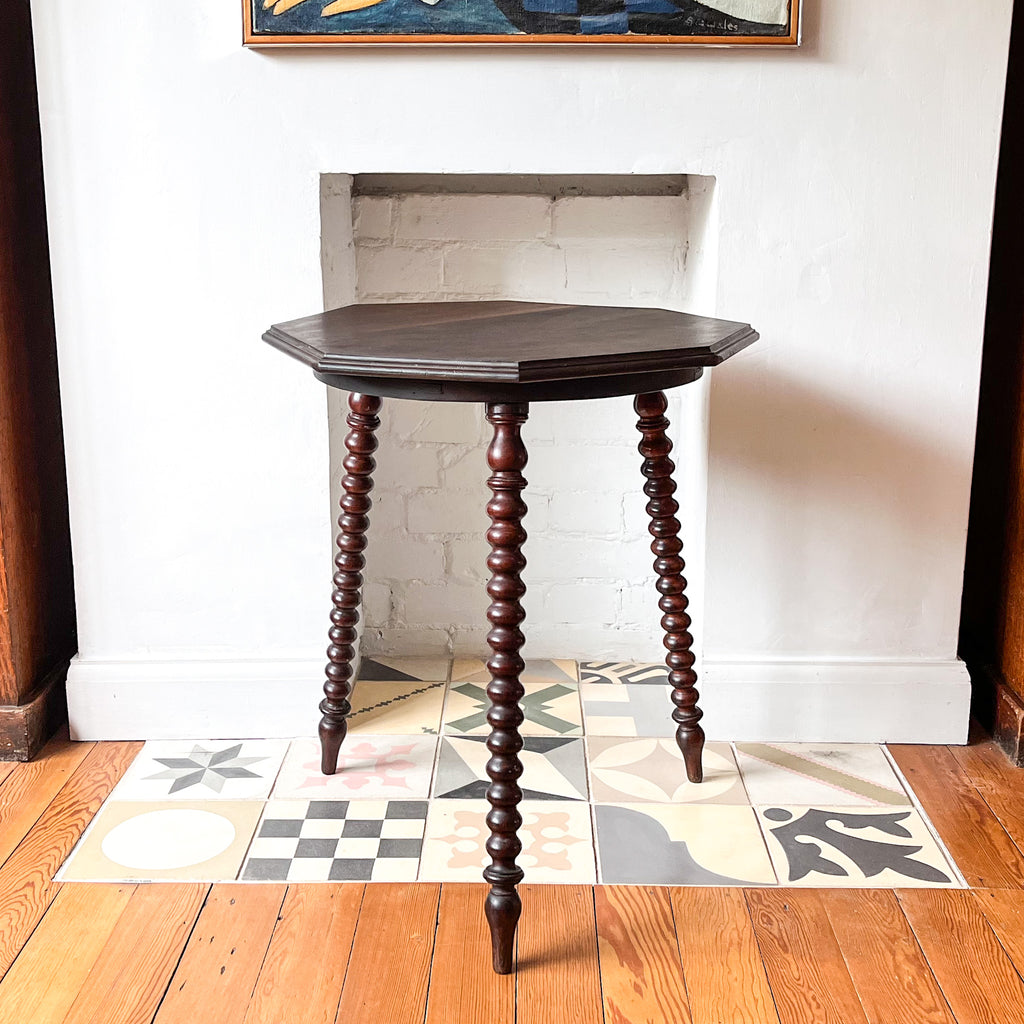 Antique Bobbin Cricket Table