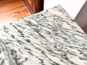 A Single Vintage Bedside Cabinet With Marble Top