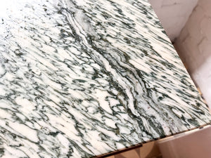 A Single Vintage Bedside Cabinet With Marble Top