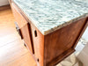 A Single Vintage Bedside Cabinet With Marble Top