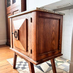 Load image into Gallery viewer, A Single Vintage Bedside Cabinet With Marble Top
