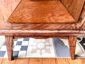 A Single Vintage Bedside Cabinet With Marble Top