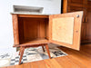 A Single Vintage Bedside Cabinet With Marble Top
