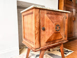 Load image into Gallery viewer, A Single Vintage Bedside Cabinet With Marble Top
