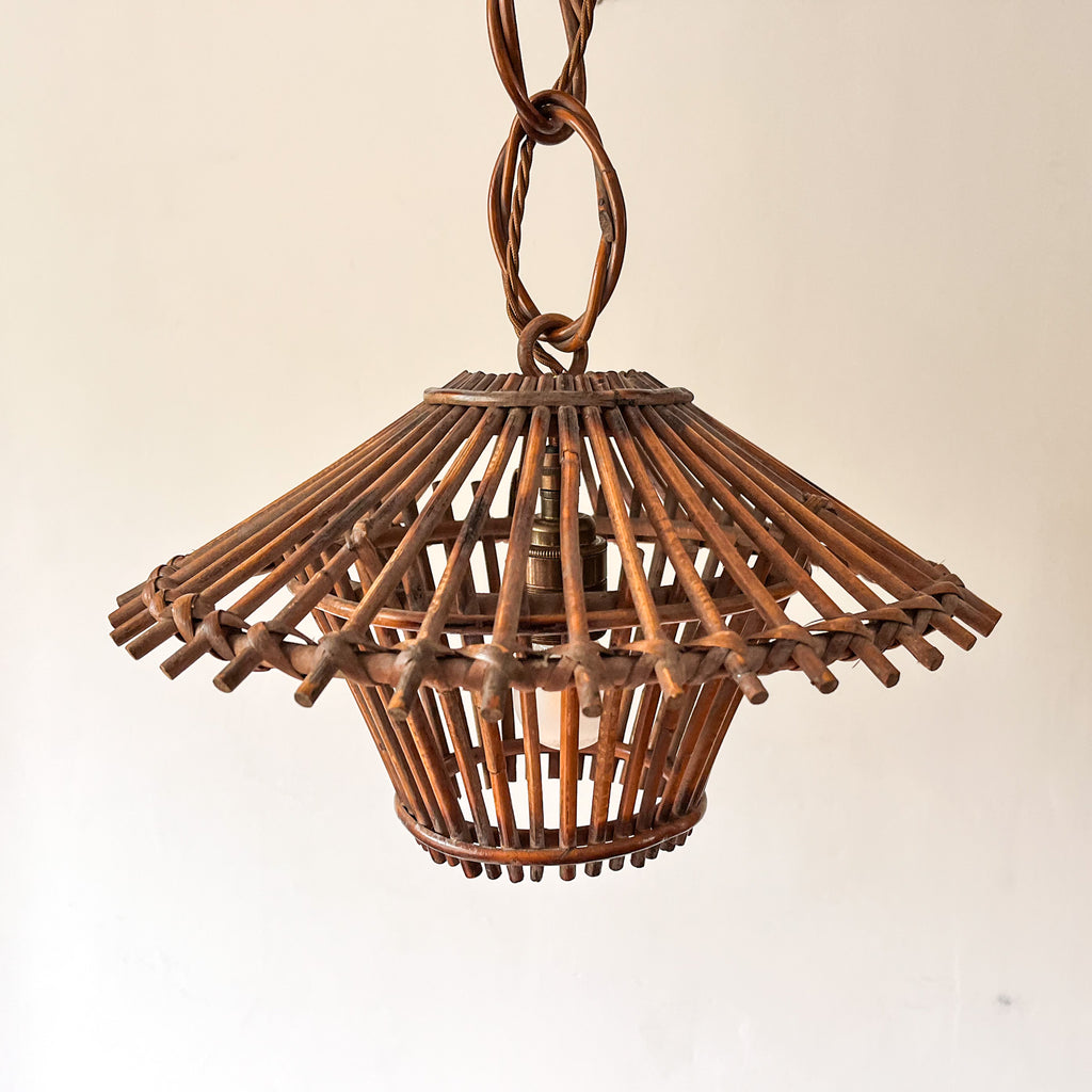 Spanish Vintage Bamboo Pendant Light