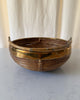 Gabriella Crespi Style Pencil Reed And Brass Basket