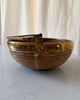 Gabriella Crespi Style Pencil Reed And Brass Basket