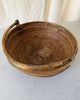 Gabriella Crespi Style Pencil Reed And Brass Basket
